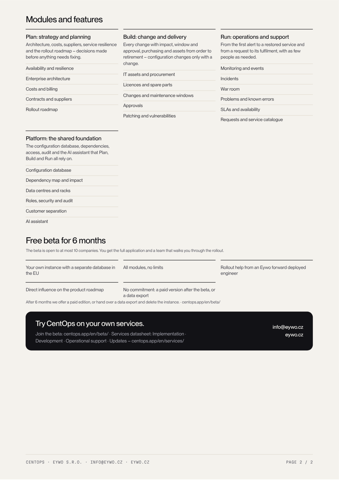 Preview of datasheet page two